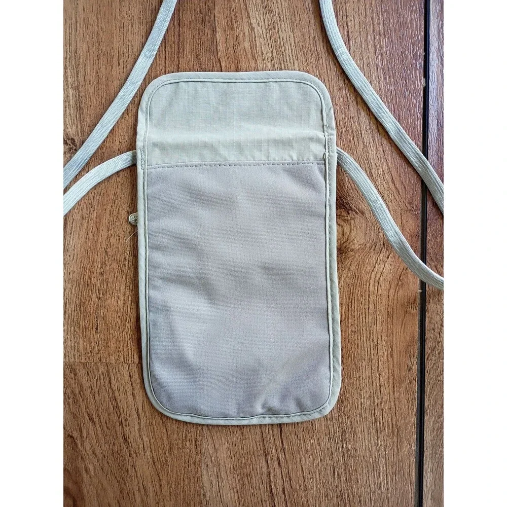 Lewis N. Clark RFID Neck Wallet Passport Holder Beige